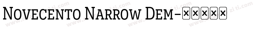 Novecento Narrow Dem字体转换